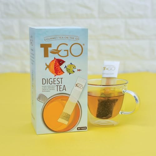 Loran Wellness Tee T-GO Verdauungstee Kräuter Tee, Teebeutel mit 25 Stäbchen zum Umrühren, Kräutertee für unterwegs von Loran Tee