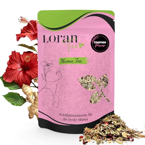 Mama Tee "Mamas Power" - Kräutertee mit Tulsi, Hibiskus, Ashwagandha & Gotukola - Natürlicher Energiespender, Power, 80g, lose Früchte, Geschenk für Mama Mama Tee "Mamas Power" - Kräutertee mit Tulsi, Hibiskus, Ashwagandha & Gotukola - Natürlicher Energiespender, Power, 80g, lose Früchte, Geschenk für Mama von Loran Tee