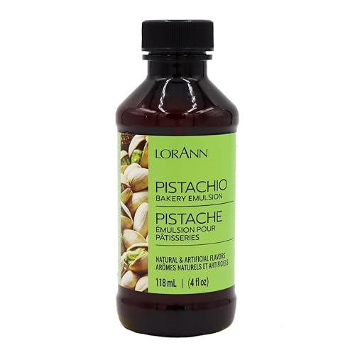 LorAnn Bakery Emulsion Pistache / Pistazie Backemulsion Lebensmittelaroma Ideal zum Backen von Kuchen Keksen Plätzchen und für Füllungen wie Zuckerguss und Desserts - 118ml von LorAnn