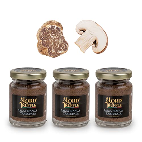 Lord Truffle | 3 Gourmet-Trüffelsaucen auf Basis von Pilzen und Bianchetto-Trüffel, raffinierter Geschmack, 3 x 80 g, 100% italienische Qualität, ideale Würze für erste Gänge von Lord Truffle