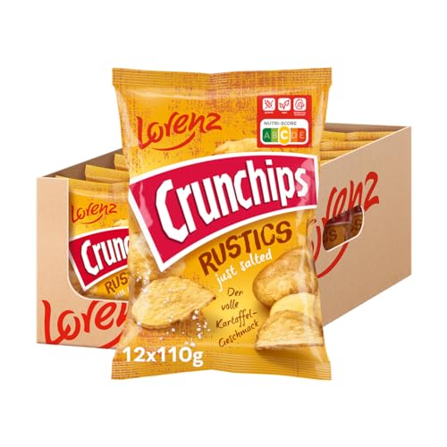 Lorenz Snack World Crunchips Rustics Just Salted, 12er Pack (12 x 110 g) von Lorenz Snack World