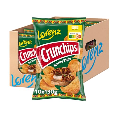 Lorenz Snack World Crunchips Burrito Style, 10er Pack (10 x 130 g) von Lorenz Snack World