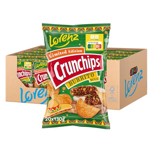 Lorenz Snack World Crunchips Limited Edition Burrito Style, 20er Pack (20 x 130 g) von Lorenz Snack World