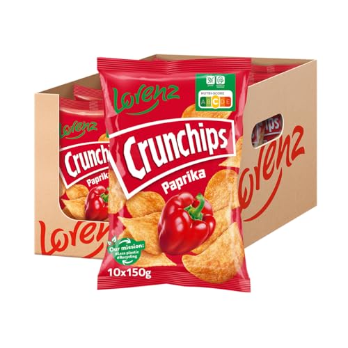 Lorenz Snack World Crunchips Paprika, 10er Pack (10 x 150 g) von Lorenz Snack World