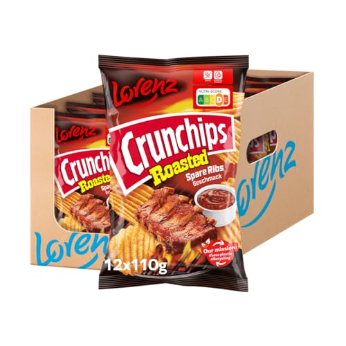 Lorenz Snack World Crunchips Roasted Spare Ribs 110g, 12er Pack von Lorenz Snack World