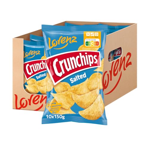 Lorenz Snack World Crunchips Salted, 10er Pack (10 x 150 g) von Lorenz Snack World