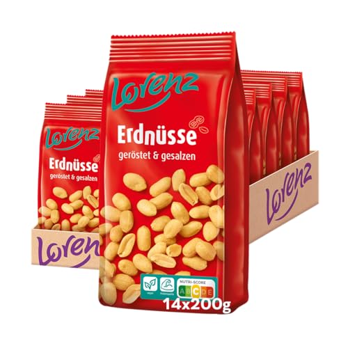 Lorenz Snack World Erdnüsse geröstet, gesalzen, 14er Pack (14 x 200 g) von Lorenz Snack World
