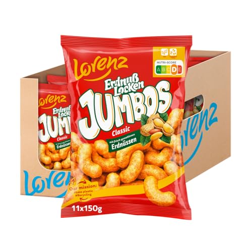 Lorenz Snack World ErdnußLocken Jumbos, 11er Pack (11 x 150 g) von Lorenz Snack World