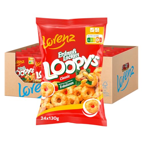 Lorenz Snack World ErdnußLocken Loopys, 24er Pack (24 x 130 g) von Lorenz Snack World
