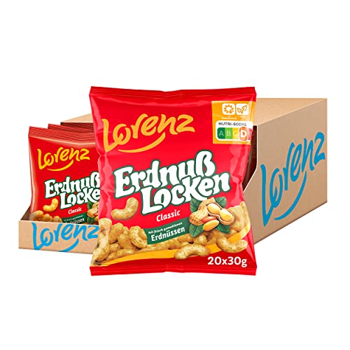 Lorenz Snack World Erdnußlocken Classic, 20er Pack (20 x 30 g) von Lorenz Snack World