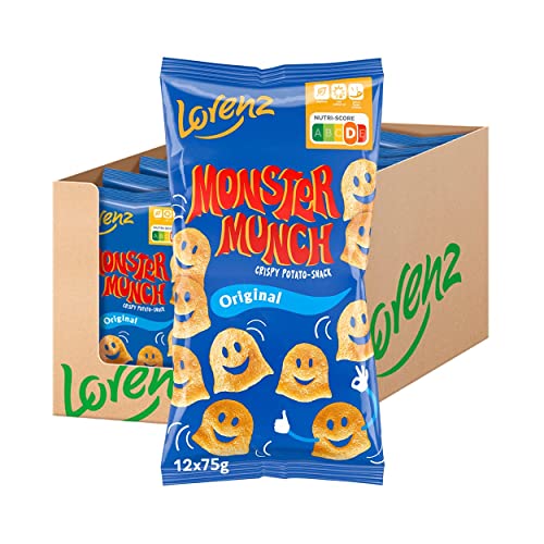 Lorenz Snack World Monster Munch Original, 12er Pack (12 x 75 g), 900 g von Lorenz Snack World