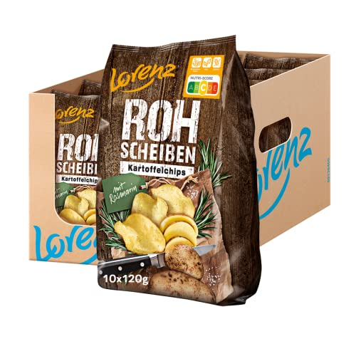 Lorenz Snack World Rohscheiben Rosmarin, 10er Pack (10 x 120 g) von Lorenz Snack World