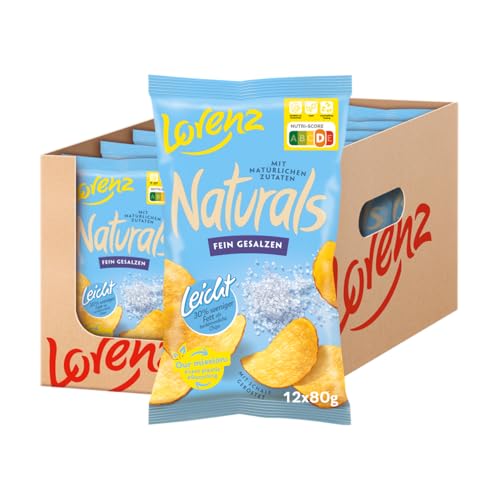 Lorenz Snack World Naturals Leicht Fein Gesalzen, 12er Pack (12x 80 g) von Lorenz Snack World