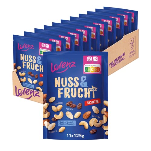 Lorenz Snack World Nuss & Frucht gesalzen, 11er Pack (11 x 125 g) von Lorenz Snack World