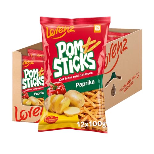 Lorenz Snack World Pomsticks Paprika, 12er Pack (12 x 100 g) von Lorenz Snack World