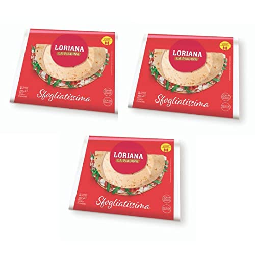 Sfogliatissima - Klassisches Piadina-Brot mit Schmalz - 3 Packungen - 9 Piadina von Loriana