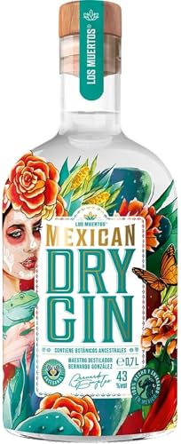 Los Muertos | Der Original Mexican Dry Gin | Handgefertigt im Herzen Jaliscos | Mehrfacher Gold Award Gewinner International Spirits Award 2023 | 700ml | 43% Vol. von LOS MUERTOS