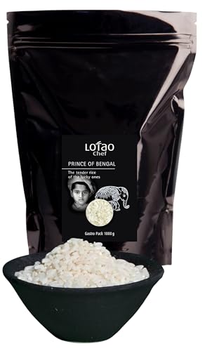 Lieblicher Lotao Bio-Babybasmati Reis Prince of Bengal (1x 1000g) Weißer Rundkornreis mit süß-buttrigem Aroma, körnig & leicht, verklebt nicht | Schneller Basmati Reis für Curry, Desserts oder Risotto von Lotao