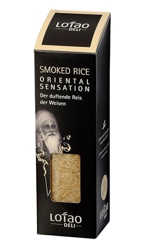 Würziger Lotao Bio-Reis Smoked Oriental Sensation (1x 300g) Geräucherter Basmatireis - weltweit einzigartig | Indischer Langkornreis mit persischer Räucherkunst: holzig rauchiges Aroma, körnig leicht von Lotao