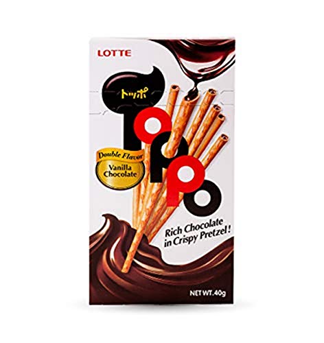 Lotte Toppo Brezel-Stäbchen Vanille Chocolate Flavour 40 g Lotte Toppo Brezel-Stäbchen Vanille Chocolate Flavour 40 g von Lotte
