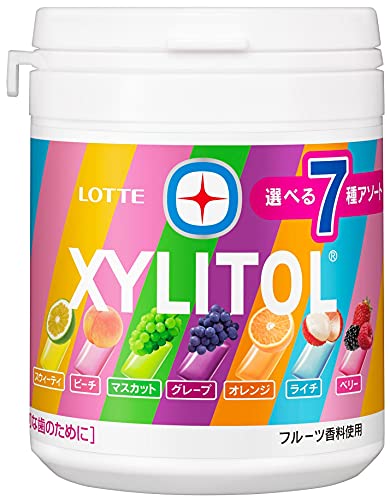 Lotte Xylitol Gum 7 Sorten Flasche 143g | Hergestellt in Japan | Kaugummi | Japan Import von Lotte