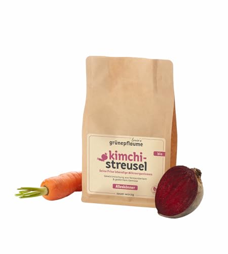 Kimchi-Streusel - Gewürzmischung aus fermentiertem und gedörrtem Bio-Gemüse. Enthält eine Kombination aus Lactobacillus- Bifidobakterienkulturen. Lebendige Mikroorganismen (ALLESKÖNNER, 1 x 250) von Louie's grünepflaume
