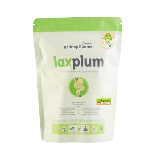 Laxplum. Die fermentierte grüne Pflaume mit Chlorid und Calcium für die Verdauung (weitere Details bei den Produktinformationen). Im Alltag, auf Reisen, beim Fasten. Natürlich, einfach, lecker. von Louie's grünepflaume