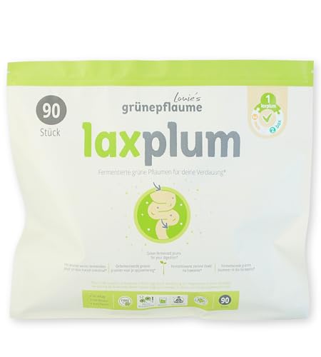 Laxplum. Die fermentierte grüne Pflaume mit Chlorid und Calcium für die Verdauung (weitere Details bei den Produktinformationen). Im Alltag, auf Reisen, beim Fasten. Natürlich, einfach, lecker. von Louie's grünepflaume