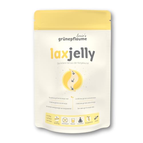 Louie's grünepflaume - Laxjelly. Das Gel auf Basis der Konjakwurzel - mit Kräutern verfeinert. Im Alltag, auf Reisen, zum Fasten. 10 praktische to-go-Sachets. von Louie's grünepflaume