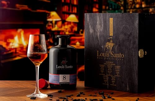 Louis Santo Premium Single Cask Rum 8 Jahre | Cognac Cask Finish | 2 Nosing Gläser | Karibischer Rum | ideal als Geschenkset | 40% Vol. | 0,5 l Louis Santo Premium Single Cask Rum 8 Jahre | Cognac Cask Finish | 2 Nosing Gläser | Karibischer Rum | ideal als Geschenkset | 40% Vol. | 0,5 l von Louis Santo