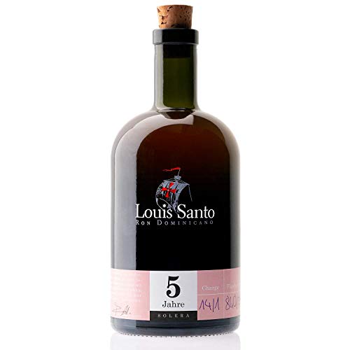 Louis Santo - Premium Rum 5 Jahre | aus der dominikanischen Republik | Solera Verfahren | ohne künstliche Aromen | Holzfass gereift | Naturkorken von Louis Santo