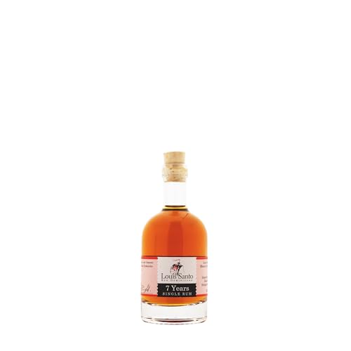 Premium Single Rum 7 Jahre (40% Vol.) | Aus Zuckerrohrsaft | Im EX-Bourbon Holzfass gereift | Ohne künstl. Aromen & Zusatzstoffe | 10cl von Louis Santo
