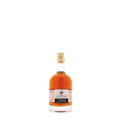 Louis Santo Premium Single Rum 7 Jahre | Aus Zuckerrohrsaft | Im EX-Bourbon Holzfass gereift | Ideal als Geschenk | 40% Vol. | 0,1l von Louis Santo