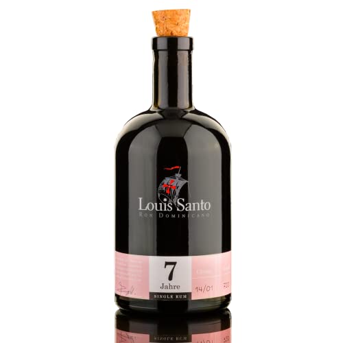 Premium Single Rum 7 Jahre (40% Vol.) | Aus Zuckerrohrsaft | Im EX-Bourbon Holzfass gereift | Ohne künstl. Aromen & Zusatzstoffe | 0,5l von Louis Santo