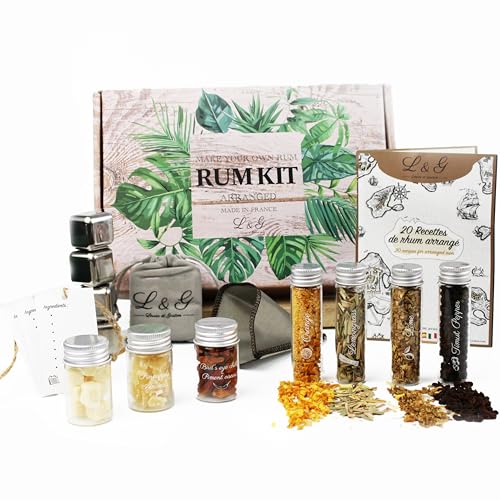 L&G® Personalisiertes Rum-Gewürz-Entdeckungsset – exklusive DIY-Box für Männer/Frauen, originelle Geschenkidee zu Weihnachten, Geburtstag, Valentinstag, unvergessliches Zuhause-Erlebnis von Louise & Gaston