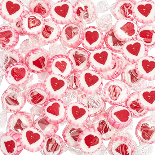 FOOD crew Herzbonbons Rosa - 500g Rocks Bonbons handgewickelte Süßigkeiten Großpackung - Tischdeko zu Hochzeit Taufe Valentinstag Muttertag Kommunion von WeddingTree