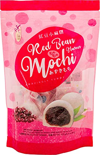 [ 120g ] Love & Love Mochi rote Bohnen / Klebreiskuchen mit Rote-Bohnen-Geschmack / Red Bean Flavour von Love and Love