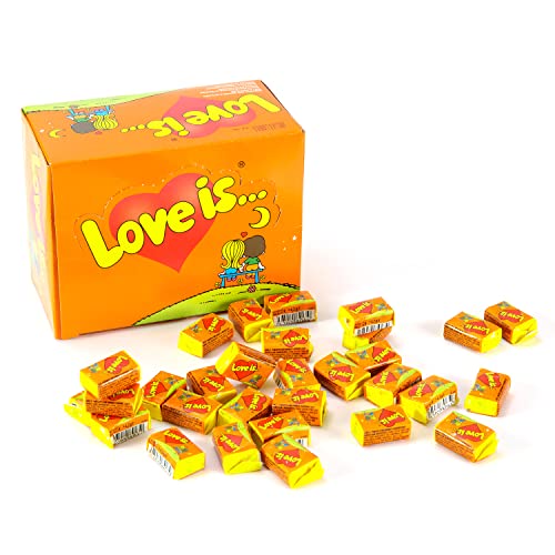 Love is Kaugummi - Orange-und Ananasgeschmack 100 Stück x 4,2 Gramm (420g) von Love is