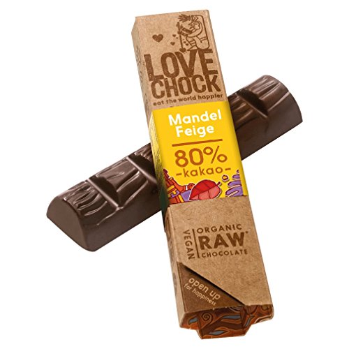 LoveChock Bio Bio Zartbitterschokolade mit Mandeln und Feigen (6 x 40 gr) von Lovechock