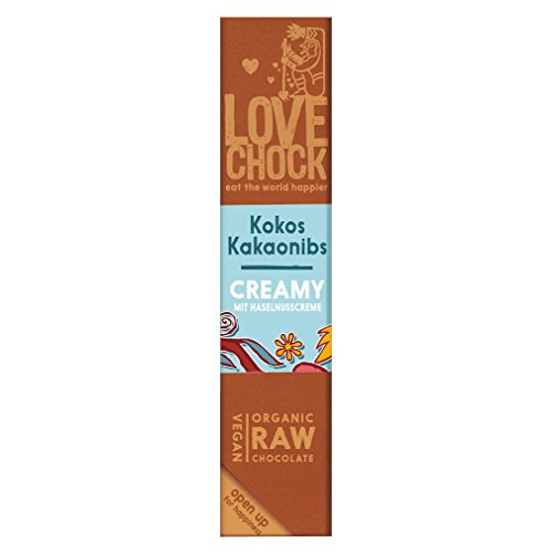 Lovechock Bio | Creamy Kokos / Kakaonibs - 12 x 40g von Lovechock