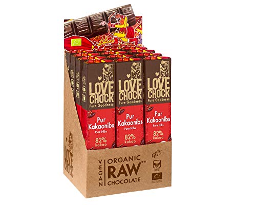 Lovechock Bio | Lovechock Pur / Nibs Kakaosplitter - 12 x 40g von Lovechock