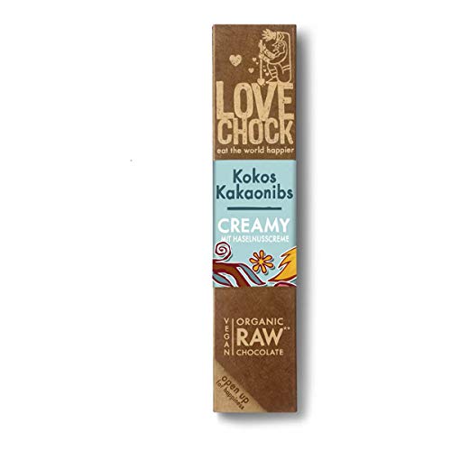 Lovechock - Creamy Riegel 40 g KokosKakaonibs - 40 g - 12er Pack von Lovechock