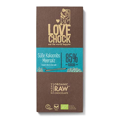Lovechock - Süße Kakaonibs Meersalz - 70 g - 8er Pack von Lovechock