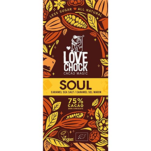 Lovechock Tafelschokolade, Soul Karamell & Meersalz, 75% Kakao, vegan, 70g (1) von Lovechock