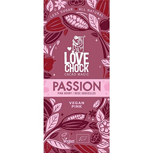 Lovechock Tafelschokolade Passion, mit roten Beeren, vegan, 70g (1) von Lovechock