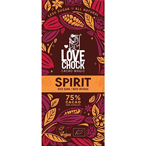 Lovechock Tafelschokolade Spirit, Zartbitter 75%, vegan, 70g (1) von Lovechock