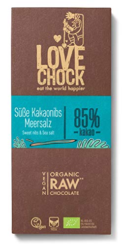 lovechock Bio Lovechock Tafel Süße Kakaonibs-Meersalz, 70 g lovechock Bio Lovechock Tafel Süße Kakaonibs-Meersalz, 70 g von Lovechock