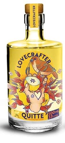 Lovecrafter X Quitte | Weizenkorn aromatisiert mit Quitte | ohne Zucker | 100% natürlich | Alternative zu Gin | Vom Niederrhein | 33% Vol. | 500ml von Lovecrafter