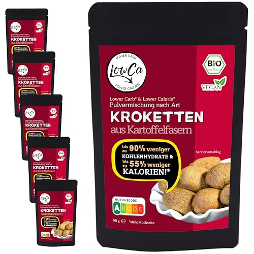 LOWER CARB KARTOFFELPRODUKTE | stark kohlenhydratreduziert = KETO| kalorienreduziert | protein- und ballaststoffreich | bio (6x Kroketten) LOWER CARB KARTOFFELPRODUKTE | stark kohlenhydratreduziert = KETO| kalorienreduziert | protein- und ballaststoffreich | bio (6x Kroketten) von LowCa
