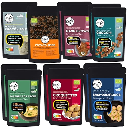 LOW CARB potato products | 95% fewer carbohydrates = KETO | 60% fewer calories | rich in protein and fiber | organic incl. potato seasoning LOW CARB potato products | 95% fewer carbohydrates = KETO | 60% fewer calories | rich in protein and fiber | organic incl. potato seasoning von LowCa